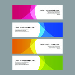 Naklejka premium Vector Abstract design banner web template