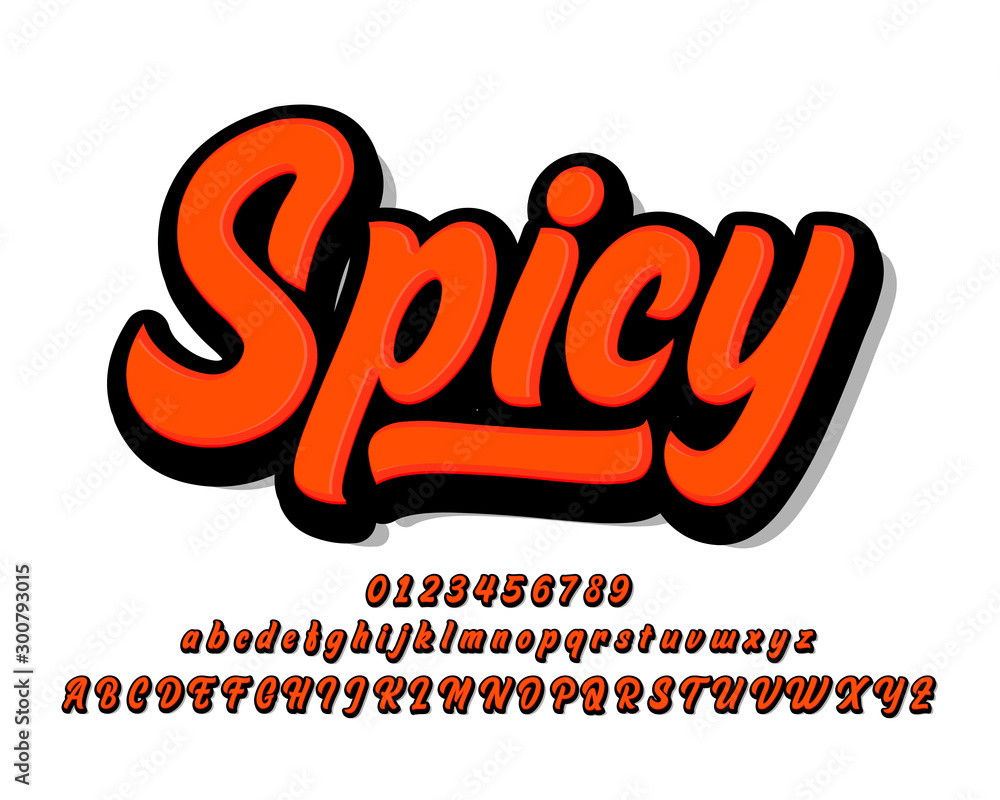Poster bold script font with simple color design for pop music and arts, poster banner and flyer design