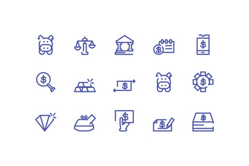 set of icons electronic commerce on white background