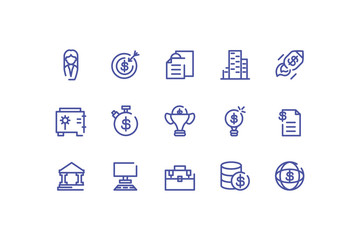 set of icons electronic commerce on white background