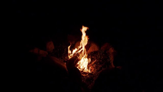 夜の焚火
