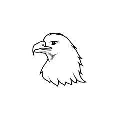 Fototapeta premium outlin illusration of eagle head