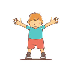 illustration happy child with smiley face