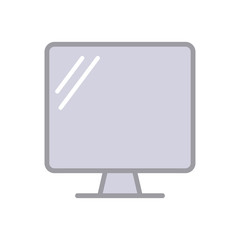 Monitor icon vector on white background