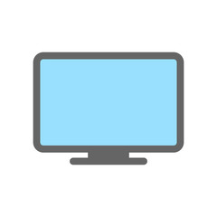 Monitor icon vector on white background