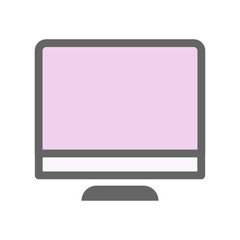 Monitor icon vector on white background