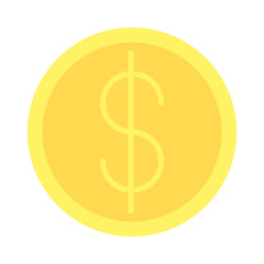 coin money dollar isolated icon