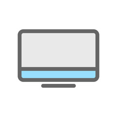 Monitor icon vector on white background