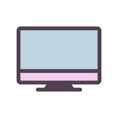Monitor icon vector on white background