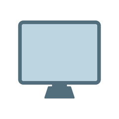 Monitor icon vector on white background