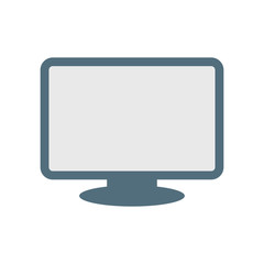 Monitor icon vector on white background