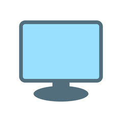 Monitor icon vector on white background