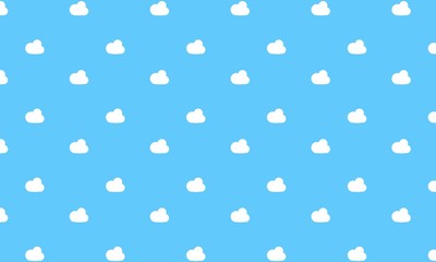 the shape of white clouds with neatly arranged patterns of blue background as an illustration of the sky. flat style illustration