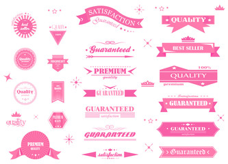 Retro Banner And Ribbon Design Elements. Retro Banners And Labels In Vintage Style Isolated On White. Vintage Vector Set For Ribbon Logo, Label, Banner And Hipster Design. Logo for Business Badges