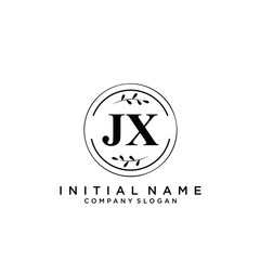 Fototapeta na wymiar Letter JX Beauty Logo Template Vector