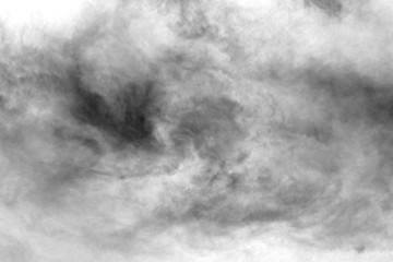 black cloud textured and sky isolated on white background