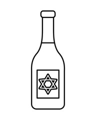 happy hanukkah celebration wine bottle