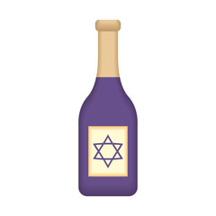 happy hanukkah celebration wine bottle