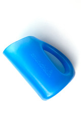 Soft Blue plastic bath mug container.