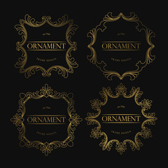 Set Of Golden Frame Luxury