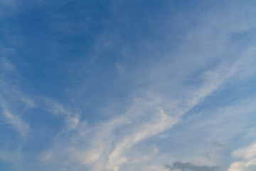 White cloud and blue sky background