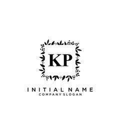 Letter KP Beauty Logo Template Vector
