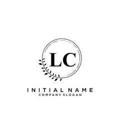 Obraz premium Letter LC Beauty Logo Template Vector
