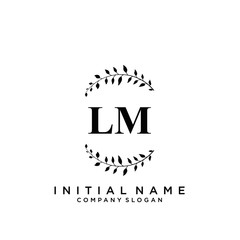 Letter LM Beauty Logo Template Vector