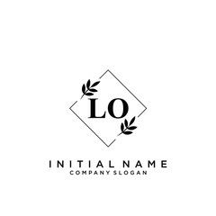 Letter LO Beauty Logo Template Vector