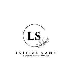 Letter LS Beauty Logo Template Vector
