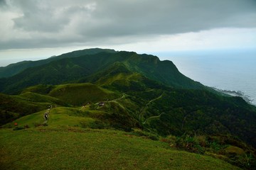 Obraz premium Climbing the mountain trails in New Taipei City, Taiwan
