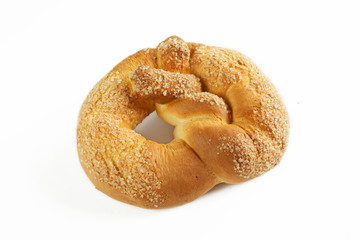 bagels on white background