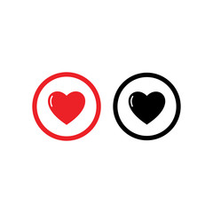 Love Heart Symbol Icon Design Illustration EPS 10