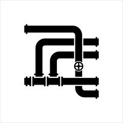 Pipe Icon, Pipe Fitting Icon, Water, Gas, Oil Pipeline, Plumbing Work