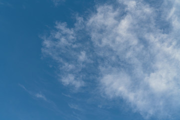 White cloud and blue sky background