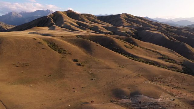 Aerial of Atlas mountains  in Morocco