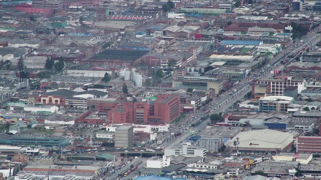 Aerial view of Bogota on 13th Street. Static
