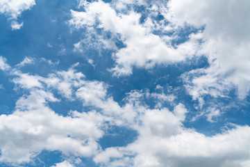 White cloud and blue sky background