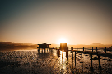Sunrise at a Pier in Point Reyes