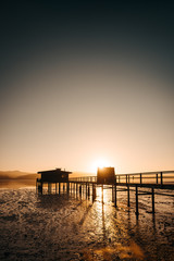 Sunrise at a Pier in Point Reyes