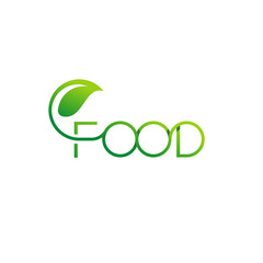 vegan food typography logo