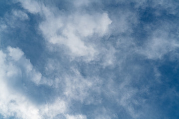White cloud and blue sky background