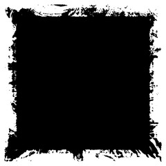 Obraz premium Grunge background black rectangular isolated on white background