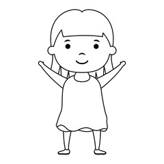 cute little girl comic character