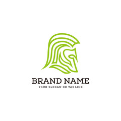 creative logo design concept spartan vector template
