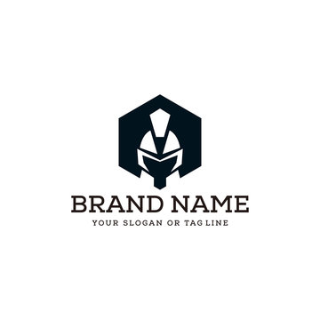 creative logo design concept spartan vector template
