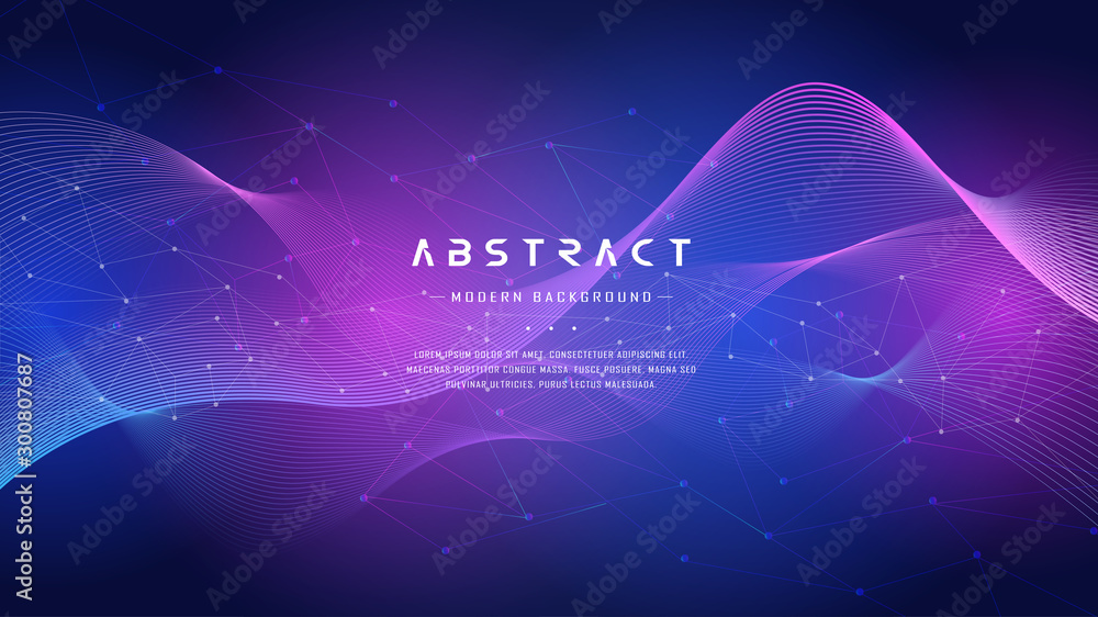 Wall mural multipurpose modern abstract background template with gradient wave