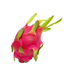 Dragon fruit or pitaya isolated on white background
