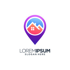 location real estate home building logo