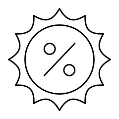 commercial seal with percent symbol